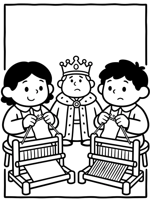 The tricky tailors colouring page