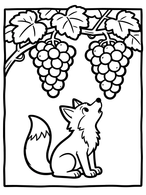 So many grapes! colouring page