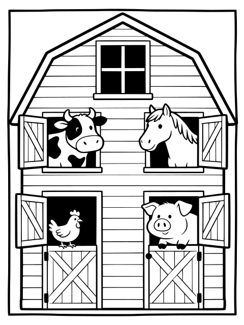 E-I-E-I-O! colouring page