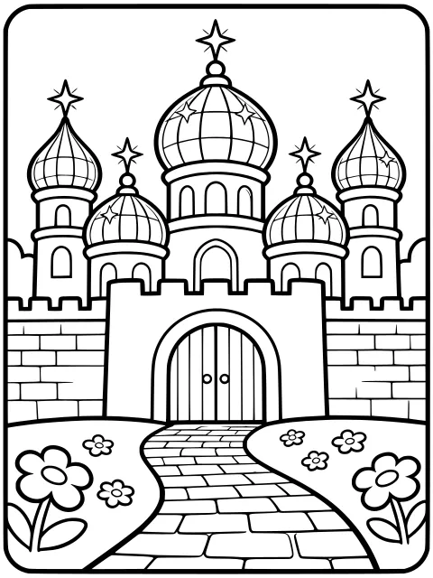 The Emerald City colouring page